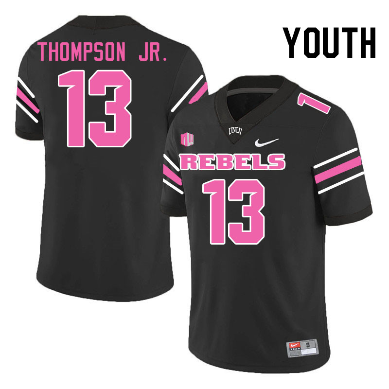 Youth #13 Corey Thompson Jr. UNLV Rebels College Football Jerseys Stitched-Black